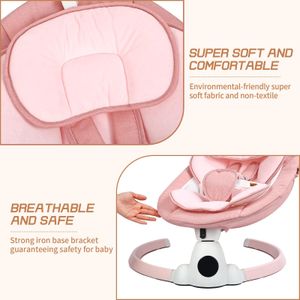 Portable Electric Baby Bouncer – Pink Infant Soothing Seat