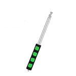 AKOAK Portable Collapsable Pole 79" Stainless Steel Telescoping Flagpole Banner Tour Guide Teachers Flag Sign with Non-slip Sponge Cover Grip HandleBlack+Green