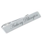 Tie Clip Engraved With Name and Date/Wedding Role - Father of the Bride, Groomsman, Best Man, Valentine's Day.