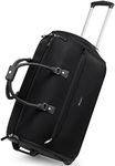 Modoker Rolling Garment Bags for Travel with Shoe Pouch Canvas Garment Bag, Black, Baseline - Compact Garment Bag