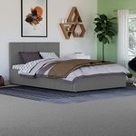 Vida Designs Lisbon Ottoman Faux Leather Bed, Grey (Small Double 4ft - No Mattress)