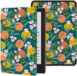 OLAIKE Case for All-New 6.8" Kindle Paperwhite (11th Generation- 2021 Release) - PU Leather Cover with Auto Wake/Sleep - Fits Amazon Kindle Paperwhite Signature Edition,The Flowers and Fruits