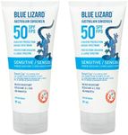 Blue Lizard Senstive SPF 50 Lotion, Mineral Sunscreen Bundle (Pack of 2)