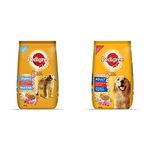 Pedigree Puppy Dry Dog Food, Meat & Milk, 20kg Pack & Dry Dog Food for Adult Dogs, Chicken and Vegetables, 20kg