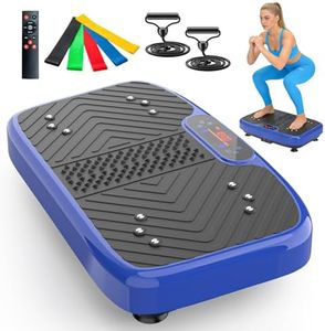 Vibration Plate Exercise Machine Weight Loss, Full Body Workout Vibration Plate Lymphatic Drainage,199 Adjustable Speeds Power Shaping Vibrating Plate Built-in Bluetooth Speaker (Blue)