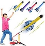 Prextex Toy Rocket for Kids - Ultimate Air Rocket Launcher Toy Set with 4 Foam Rockets and Launch Pad - Exciting Outdoor Fun for Children - Shoots Up to 45M - Perfect Stocking Fillers