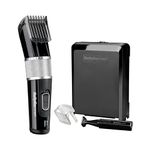 BabylissMen 7468U Carbon Steel Hair Clipper, 8 Hour Charge System, Battery Operated Trimmer, Carbon Steel Blades, Hard Case for Storage, Hair/Beard Comb Guides, Black