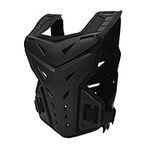 Outdoor Armor Vest Protective Gear, Shock Absorption Breathable Black Unisex Chest Protector Armor Vest for Motocross