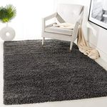 Safavieh Laguna Shag Collection SGL303G-4 Dark Grey Area Rug, 4-Feetx6-Feet