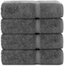Chakir Turkish Linens | Hotel & Spa Quality 100% Cotton Premium Turkish Towels | Soft & Absorbent (4-Piece Bath Towels, Dark Gray)