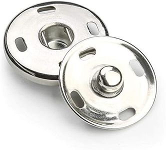 30 Sets Snap Fasteners Metal Press Studs Sew on Snap Button for Clothes Sewing Craft DIY Craft Projects (21MM)