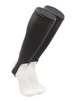 TCK Sports Solid Color 7" Baseball Softball Stirrup Socks, Graphite, Large