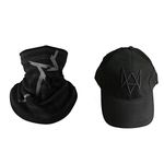 zjpnow Watch Dogs Mask and Cap Game Aiden Pearce Face Tube Warmer Scarf Cosplay Costume Baseball Cap