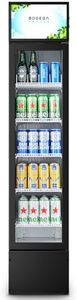 BODEGACOOLER Commercial Merchandiser Refrigerator, Glass Door Commercial Beverage Refrigerator, Beverage Display Cooler with Soft LED Light and Adjustable Shelves, 5.7 Cu. Ft. Single Swing Door, Black