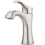 Pfister Auden Brushed Nickel Bathroom Faucet, Single Handle, Single Hole Bathroom Vanity Faucet, Bathroom Décor, 1 Hole or 3 Hole Bathroom Sink Faucet, Optional Deckplate Included