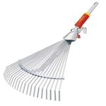 Wolf-Garten Multi Star Steel Adjustable Rake Without Handle (Silver)