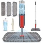 Microfibre Mop Spray Floor Mop with Spray for Floor Cleaning -MEXERRIS Cleaning Mops For Hard Floors Hardwood Laminate Tiles Floors, Wet Mop Dust Mops with 3 Washable Replacement Pads & 1 Bottle 410ML