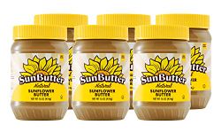 SunButter Sunflower Butter, Delicious, All Natural Alternative to Peanut Butter, 16 Ounce Plastic Jars, Pack of 6