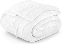 Utopia Bedding Sherpa Blanket Queen Size [White, 90x90 Inch] - 480GSM Thick Warm Plush Fleece Reversible Winter Blanket for Bed, Sofa, Couch, Camping and Travel