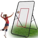 Football Rebounder Net, Adjustable & Portable Volleyball Rebounder Net 7x4 FT, Football Training Equipment, Soccer Goal Kickback Target for Kids Play Teaching Practise,Nets for Garden Sport Vertical