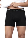 Levi's Men's Cotton Style #001 Classic Regular Fit Solid Boxer (001-Boxer Brief-Blk-P1_Black_M)