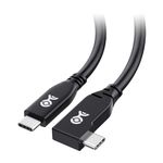 Cable Matters 40Gbps Right Angle USB 4 Cable 3.3 ft / 1m, Support 8K@60Hz Video, 240W Charging, USB4 Cable Right Angle/USB C Display Cable, Compatible with Thunderbolt 4, MacBook, XPS, Surface Pro