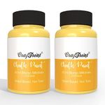 CrafTreat Mango Milkshake - Chalk Paint for Wood Furniture, Wall, Home Decor, Glass, DIY Craft - Matte Acrylic Multi Surface Paint - 60ml Each | Pack of 2.