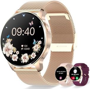 Smart Watch for Women(Make/Answer Calls) Waterproof Smartwatch AI Voice Control Activity Fitness Tracker with Heart Rate Sleep Tracker Pedometer Digital Watch for Android iOS Phones