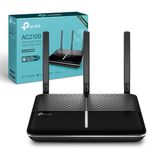 TP-Link AC2100 Wireless MU-MIMO VDSL/ADSL Modem Router, Dual-Band, Wi-Fi Speed Up To 2.1 Gbps, OneMeshTM, Versatile Connectivity, 4 x Gigabit Ports +1x 3.0 USB Port, Easy setup (Archer VR2100)