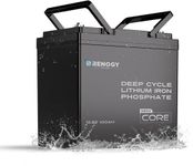 Renogy 100Ah 12.8V LiFePO4 Lithium Leisure Battery, 1280Wh with 100A BMS & Low Temp Protection, IP65 for Motorhome, Caravan, Campervan, Marine & Solar Power