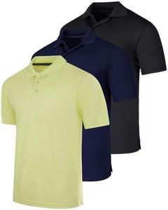 Real Essentials Mens Big and Tall Dry Dri Fit Polo Shirt Short Sleeve Golf Tennis Active Athletic Performance King Size Casual Tee
