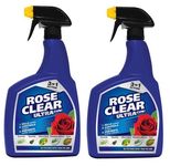 2 x Rose Clear Ultra Gun Trigger 3 In 1 Rose Bug Killer fugus Control - 1 Litre