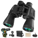 PTUI Binoculars for Adults 20x50 High Power - BAK4 Prism FMC Lens HD Waterproof Large Eyepiece Binoculars for Bird Watching Portable and Waterproof Binoculars for Stargazing Football Sightseeing