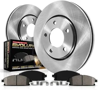 POWERSTOP KOE2384 Autospecialty Front Replacement Brake Kit-OE Brake Rotors & Ceramic Brake Pads For 2006 2007 2008 2009 20010 2011 Honda Civic [Model Specific]