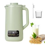 FUNLOV Soy Milk Maker Machine,20 Ounces Nut Milk Maker Machine with 10 Leaves Blades,Soup Maker with Delay Start,Keep Warm,Self-Cleaning for Almonds,Oats,Soybeans (Green)