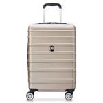 DELSEY PARIS Margot 55 CM Small Cabin Polycarbonate 4 Double Wheels Gold Hard-Sided Trolley Bag, Suitcase, Luggage