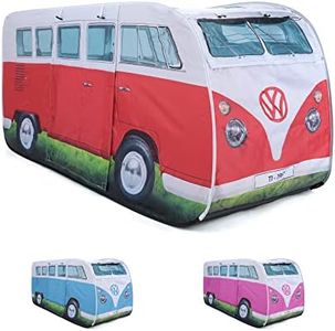 Volkswagen Camper Van Kids Pop Up Tent - Official VW UPF50+ Foldable Play Tent for Girls Boys - Multiple Colours