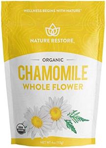 Organic Chamomile Whole Flower, Loose Leaf, Tea Leaves, 4oz (Packaging may vary)