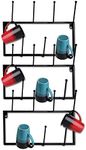 Jucoan 3 Pack Wall Mounted Coffee Mug Rack, Vintage Metal Coffee Cup Rack with 21 Mug Hooks for Coffee Mugs, Tea Cups, Mason Jars, Cups Display Storage Organizer for Kitchen Coffee Bar