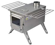 Winnerwell Nomad Large Tent Stove | Portable Wood Burning Stove for Tents, Shelters, and Camping | 1500 Cubic Inch Firebox | Precision Stainless Steel Construction | Includes Chimney Pipe