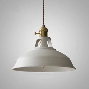 Mengjay Pendant Light Vintage Industrial Chandelier Metal Pendant Lamp Industrial Ceiling Lamp Hanging LED Pendant Lamp for Dining Table Living Room Bedroom Kitchen(No Bulb) (White)