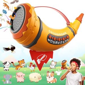 Animal Caller Toys for Kids Toddlers, Hunting Toys with 2 Modes 30 Realistic Animal Sounds, Outdoor Discovery Play with 8" Horn and 5-Level Lights, Early Learning Animal Toys for Boys Girls Ages 3+