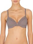 Natori Women Refined Contour Underwire Bra (Gunmetal, 36B)