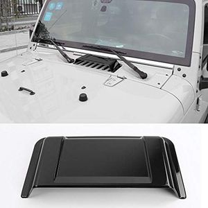 JeCar Jeep Black Cowl Hood Vent Scoop Vent Cover for 1997-2017 Jeep Wrangler TJ JK & Unlimited (Black)