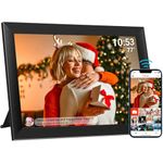 Digital Photo Frame WiFi Built in 32GB Memory 10.1 Inch Digital Picture Frame, 1280x800 IPS LCD Touch Screen, Auto-Rotat Share Moments Instantly via Frameo App from Anywhere, New Model Black