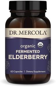 Dr. Mercola Organic Fermented Elderberry, 30 Servings (60 Capsules), Dietary Supplement, Supports Respiratory Health, Non-GMO, Certified USDA Organic