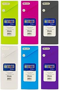 BAZIC Products Slider Pencil Case, Utility Storage Box Snap Closure, Bright Color Multi Purpose Organizer, 36-Pack