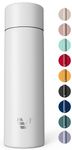 Ever Vessel Mini Stainless Steel Water Bottle 14oz - Non-Insulated | Designed for Bags | Slim, Lightweight & Stylish – White