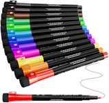 Marsrock Dry Erase Markers Fine Tip - 12 Count Colorful Low Odor Magnetic Whiteboard Markers with Eraser, 6 Magnets, 10 Push Pins & a Blackboard Eraser for Kids School Supplies Calendar Boards Office