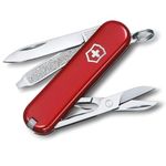 Victorinox Classic SD Swiss Army Knife, Small, Multi Tool, 7 Functions, Scissors, Nail File, Red